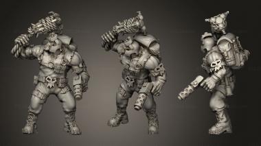 Military figurines Pose 1 3d model